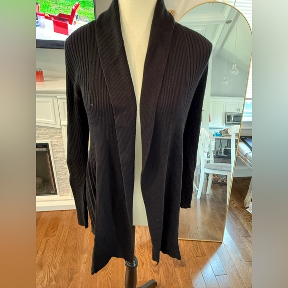 Black Knit Cardigan Sweater - Picture 1 of 4
